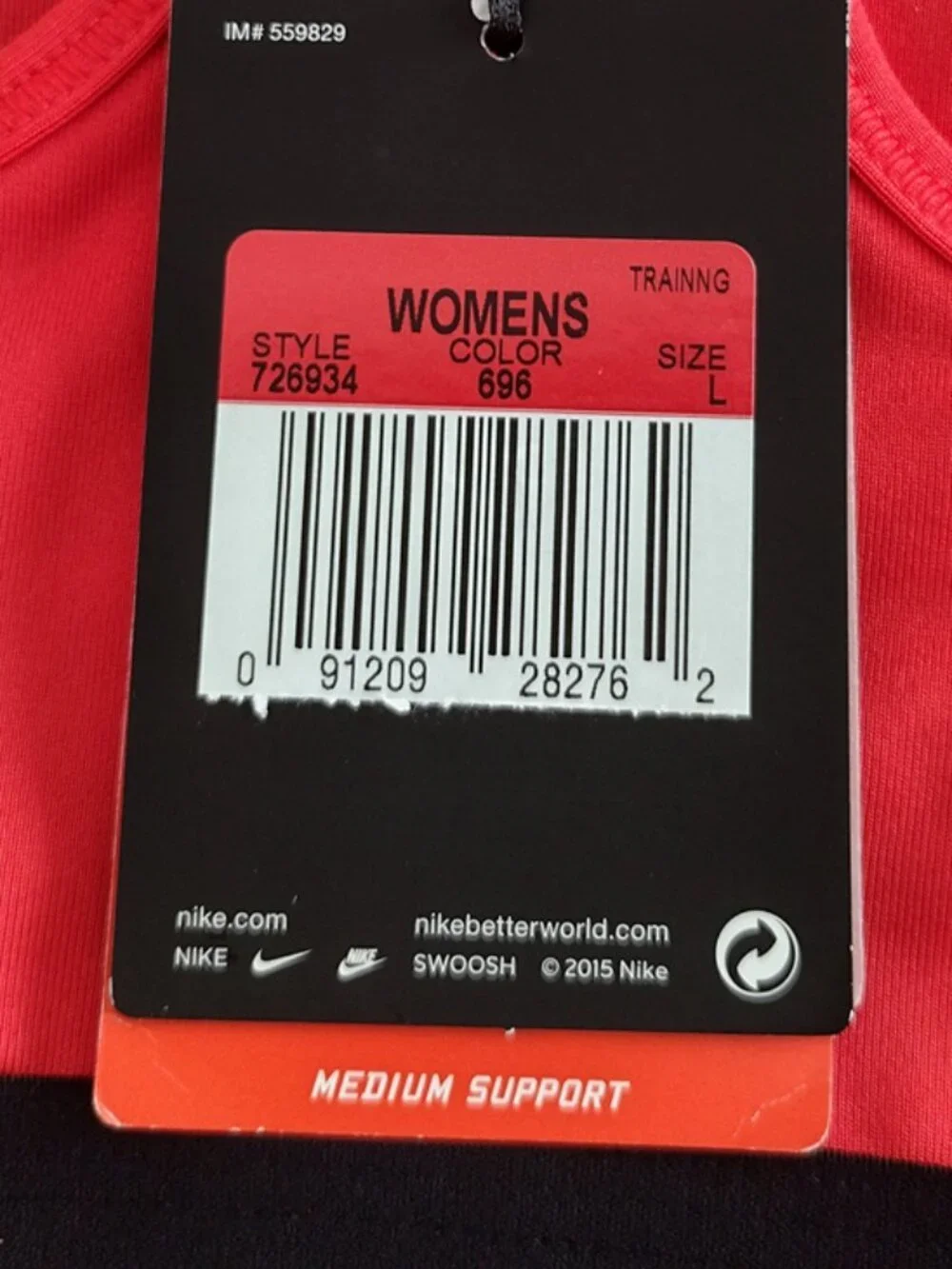 Nike Pro Classic Padded Training Bra – Orange/Red - Large NWT